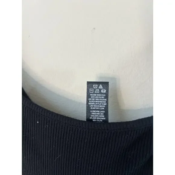 Skims Soft Lounge Long Slip Dress Ribbed Maxi Tank Stretch Modal Onyx Women's 2X - Picture 7 of 10